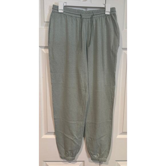 Sage Green Lounge Jogger Sweatpants Comfy Casual Athleisure Drawstring Pants - Picture 1 of 8